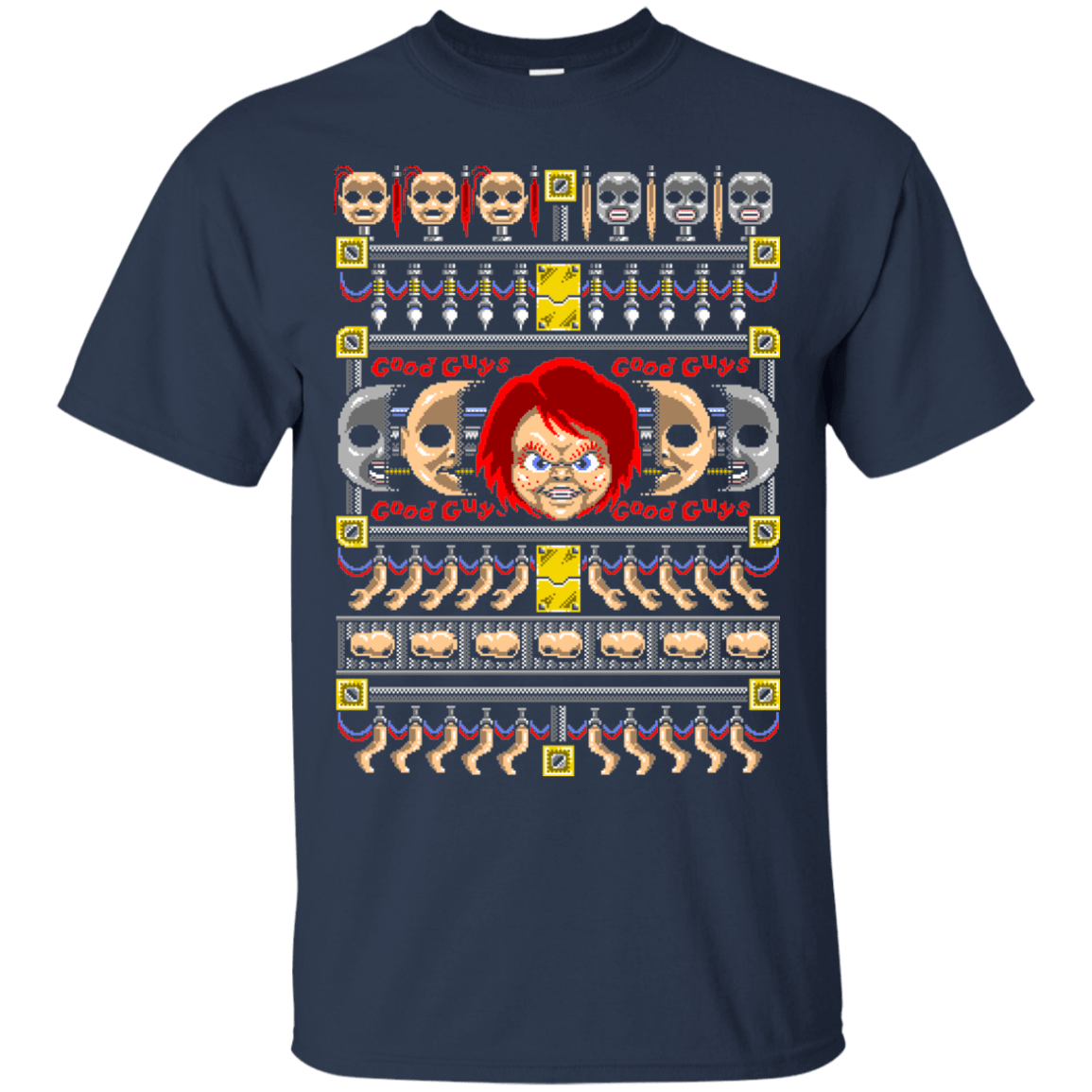 T-Shirts Navy / Small Chucky ugly sweater T-Shirt