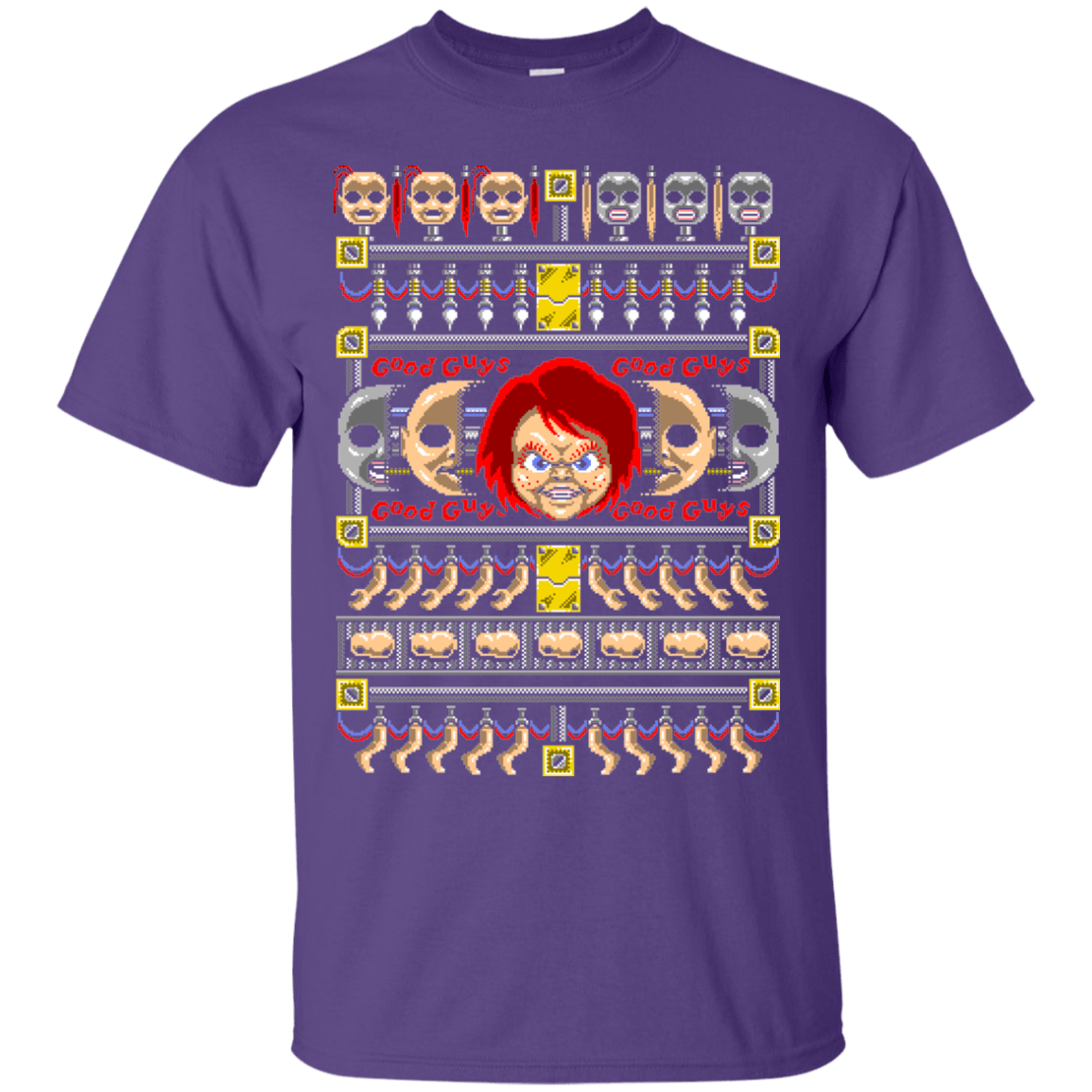T-Shirts Purple / Small Chucky ugly sweater T-Shirt