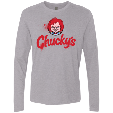 T-Shirts Heather Grey / S Chuckys Logo Men's Premium Long Sleeve