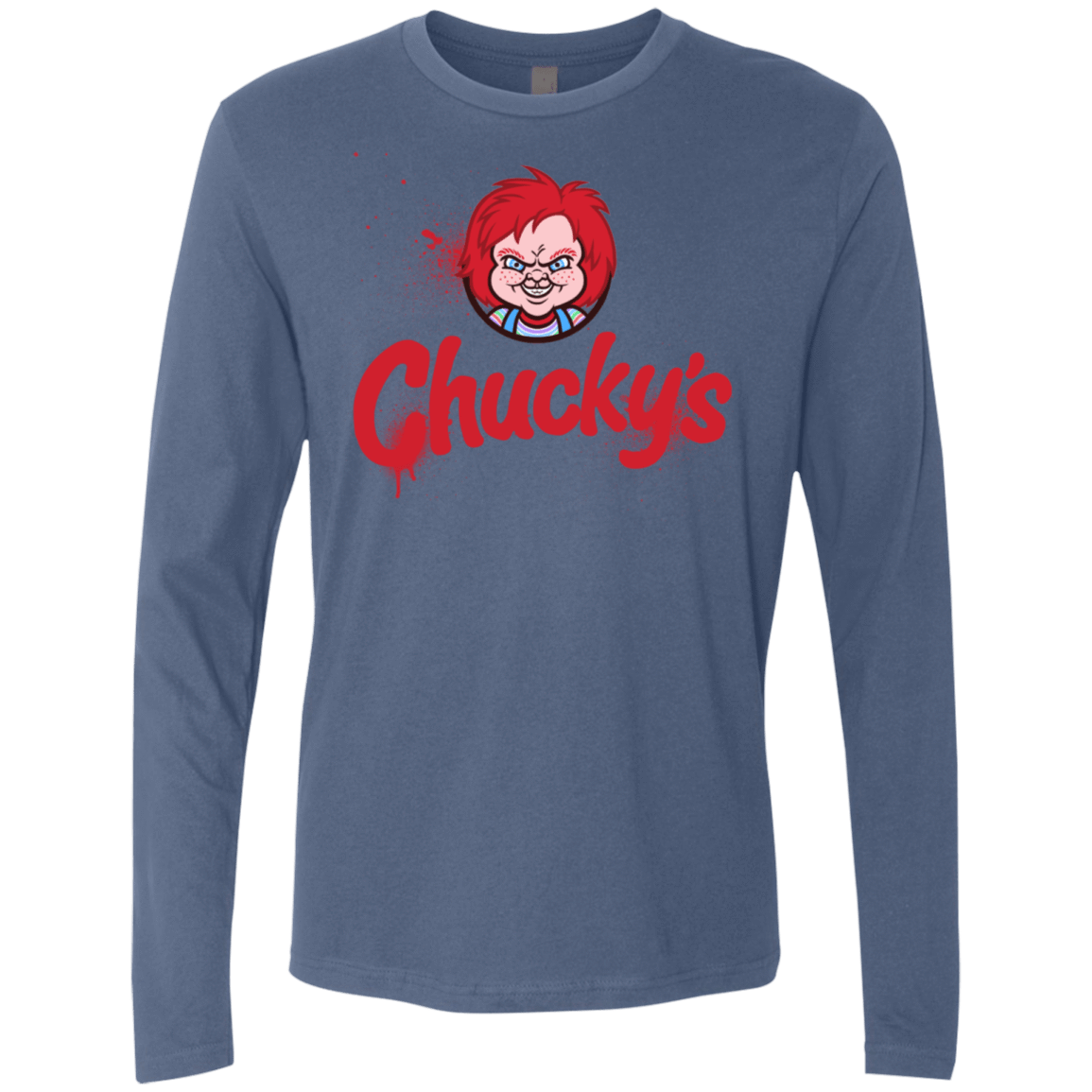 T-Shirts Indigo / S Chuckys Logo Men's Premium Long Sleeve
