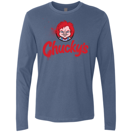 T-Shirts Indigo / S Chuckys Logo Men's Premium Long Sleeve