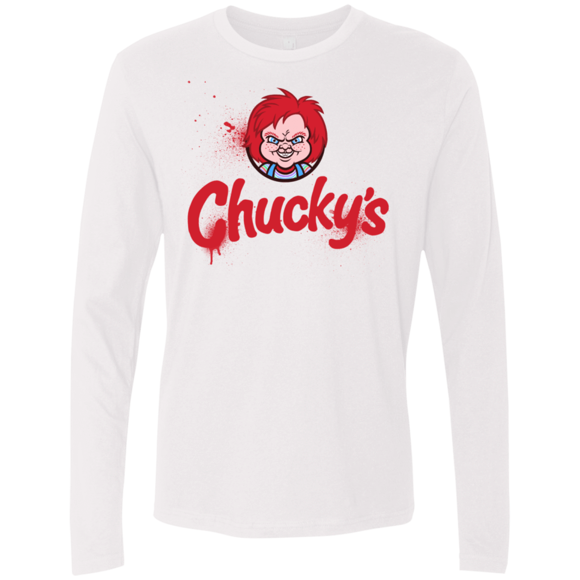 T-Shirts White / S Chuckys Logo Men's Premium Long Sleeve