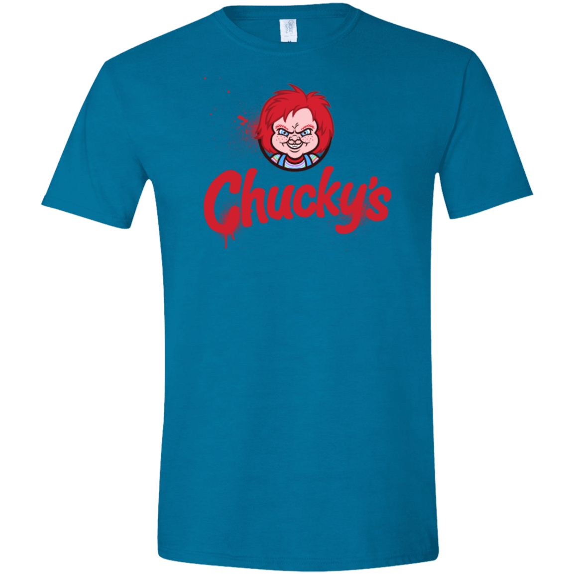 T-Shirts Antique Sapphire / S Chuckys Logo Men's Semi-Fitted Softstyle