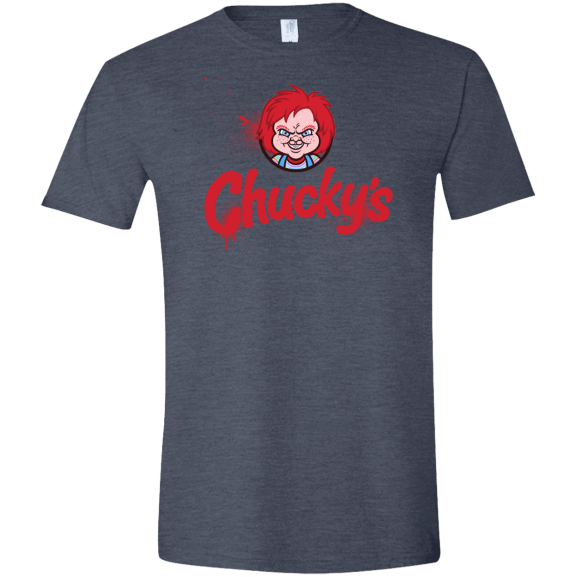 T-Shirts Heather Navy / S Chuckys Logo Men's Semi-Fitted Softstyle