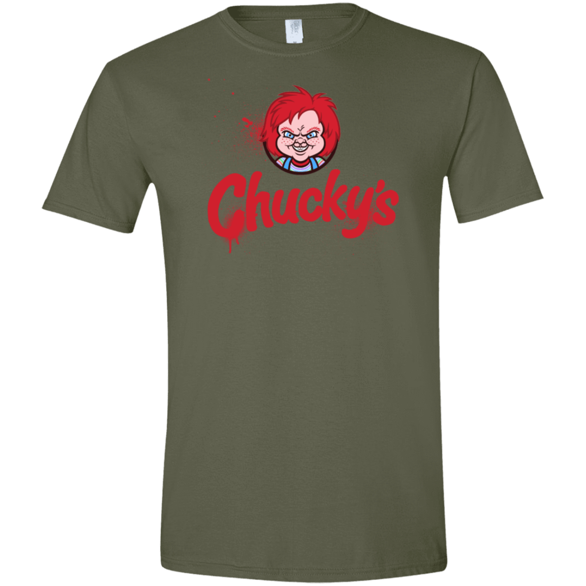 T-Shirts Military Green / S Chuckys Logo Men's Semi-Fitted Softstyle