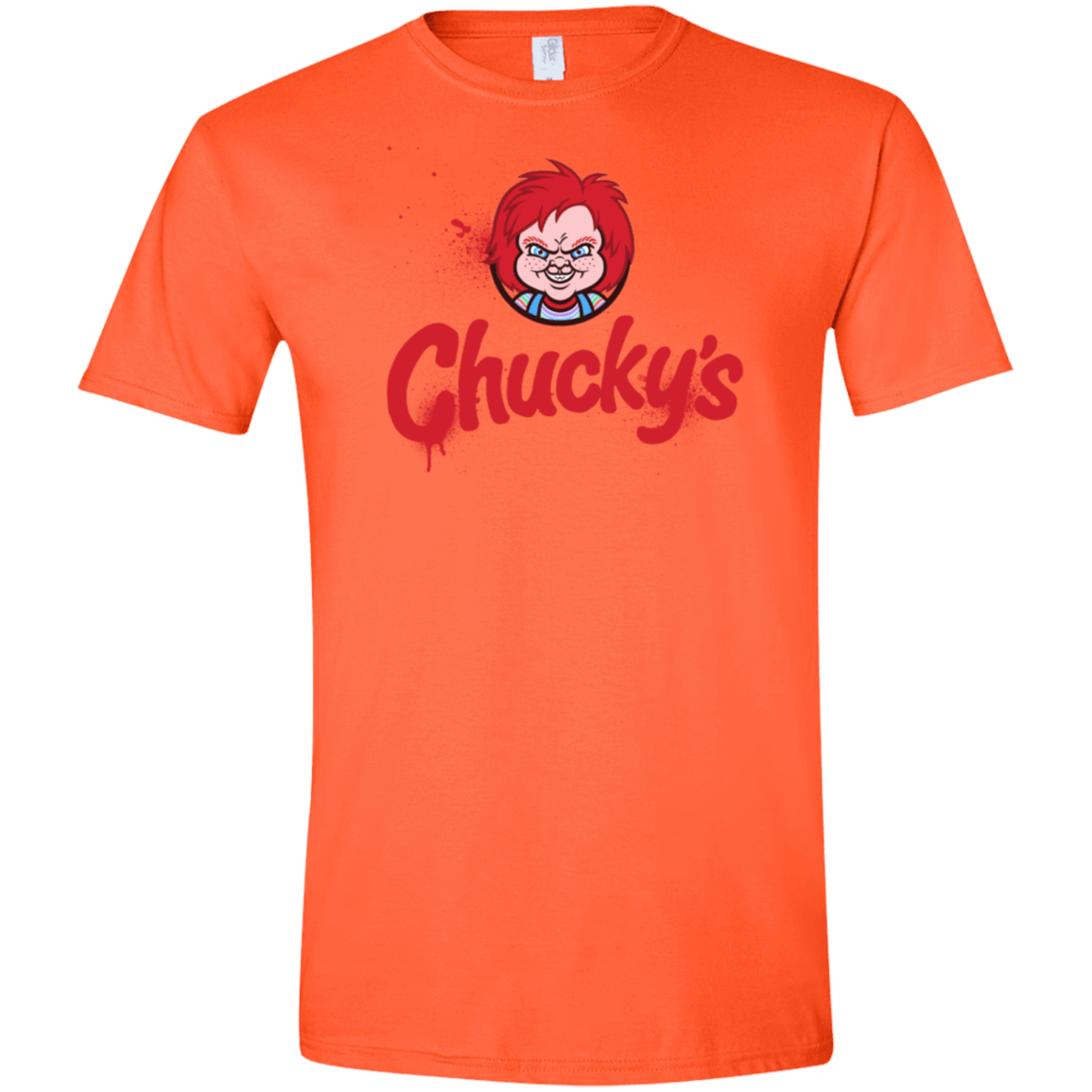 T-Shirts Orange / S Chuckys Logo Men's Semi-Fitted Softstyle