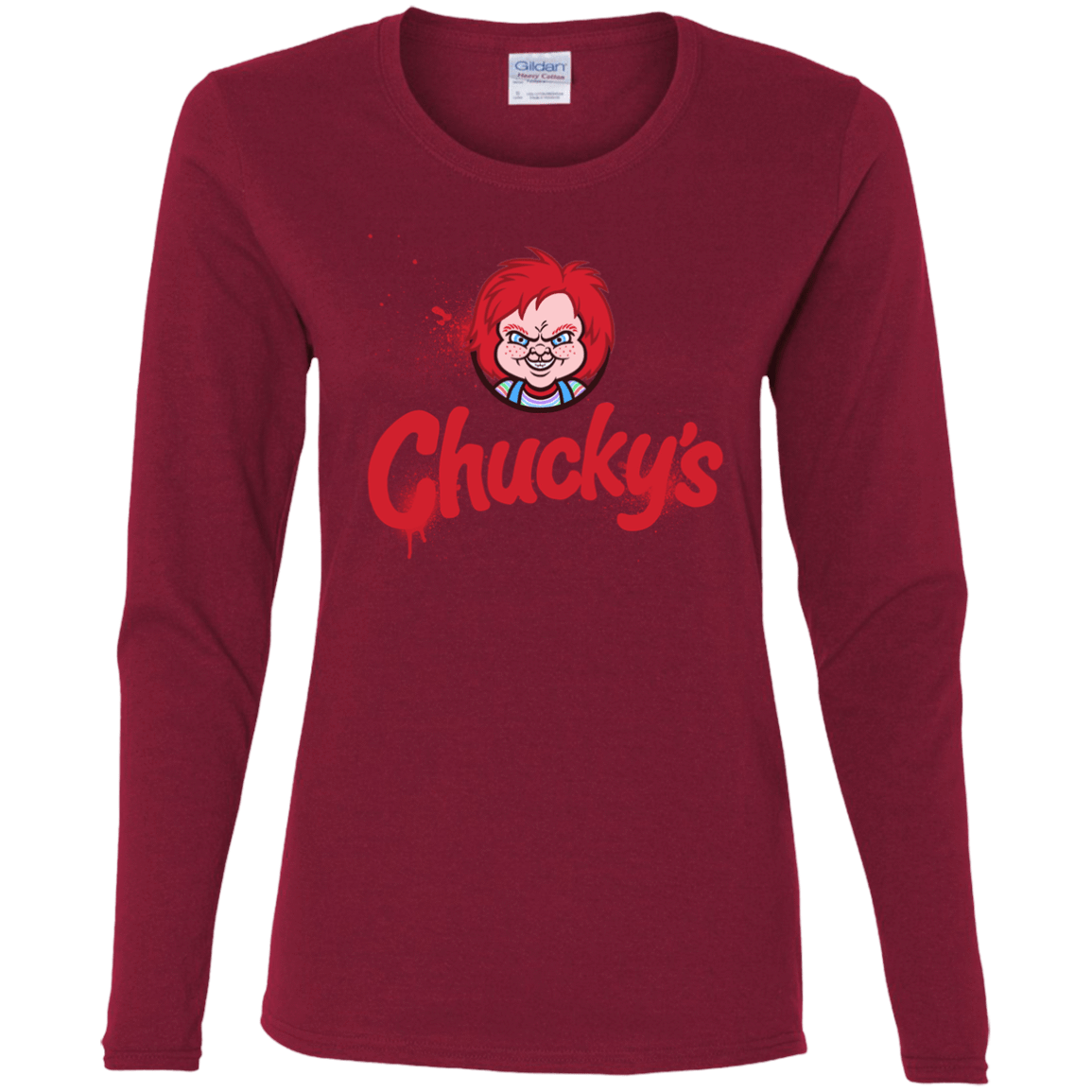 T-Shirts Cardinal / S Chuckys Logo Women's Long Sleeve T-Shirt