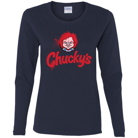 T-Shirts Navy / S Chuckys Logo Women's Long Sleeve T-Shirt