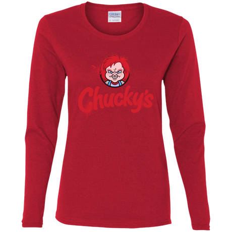 T-Shirts Red / S Chuckys Logo Women's Long Sleeve T-Shirt