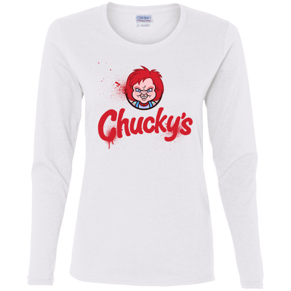 T-Shirts White / S Chuckys Logo Women's Long Sleeve T-Shirt