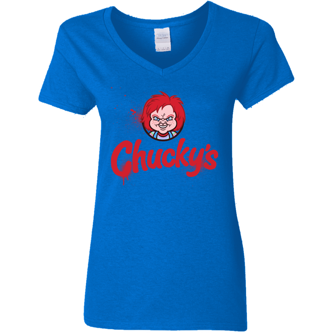 T-Shirts Royal / S Chuckys Logo Women's V-Neck T-Shirt