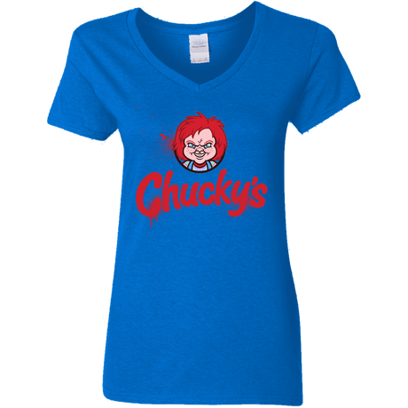 T-Shirts Royal / S Chuckys Logo Women's V-Neck T-Shirt
