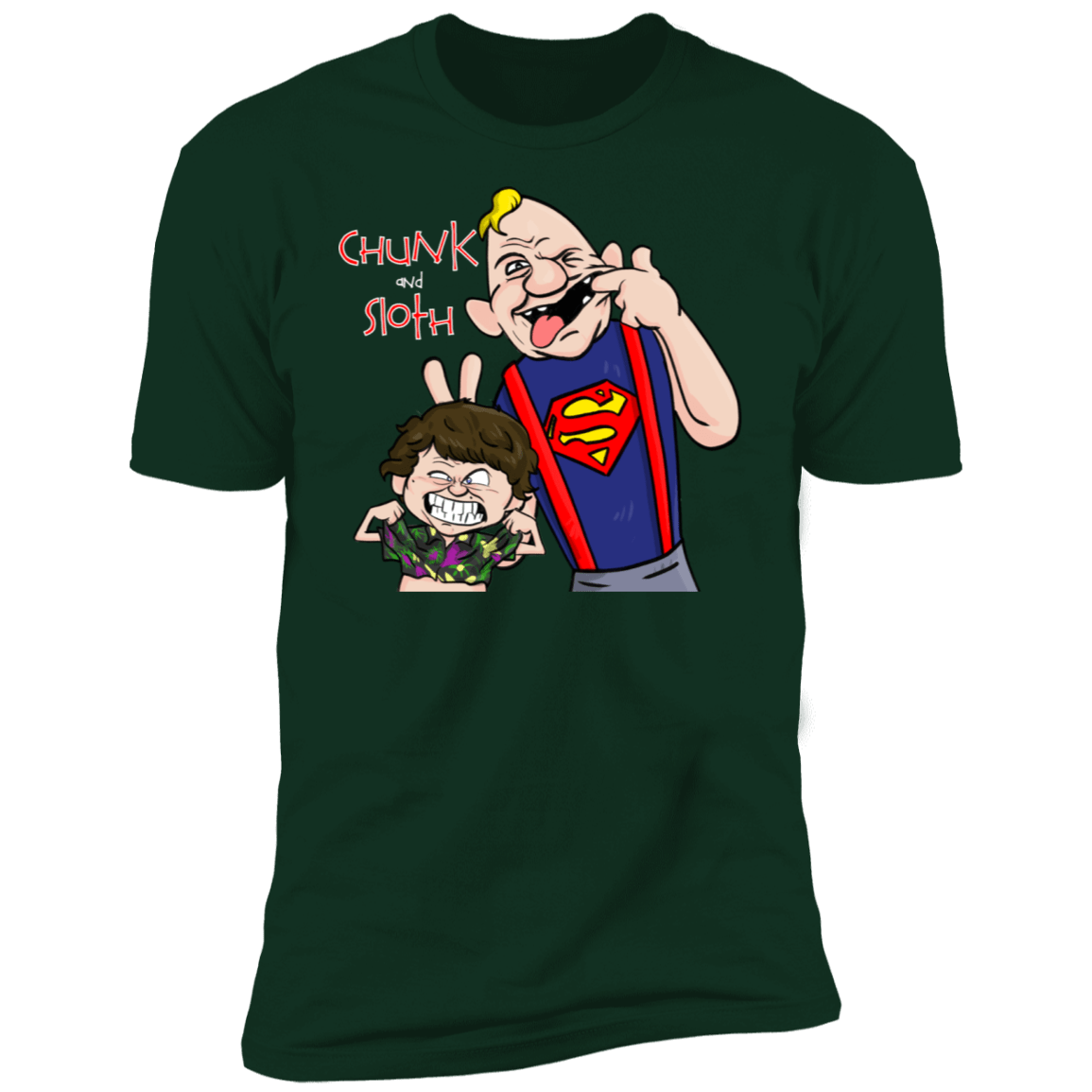 T-Shirts Forest Green / S Chunk And Sloth Men's Premium T-Shirt