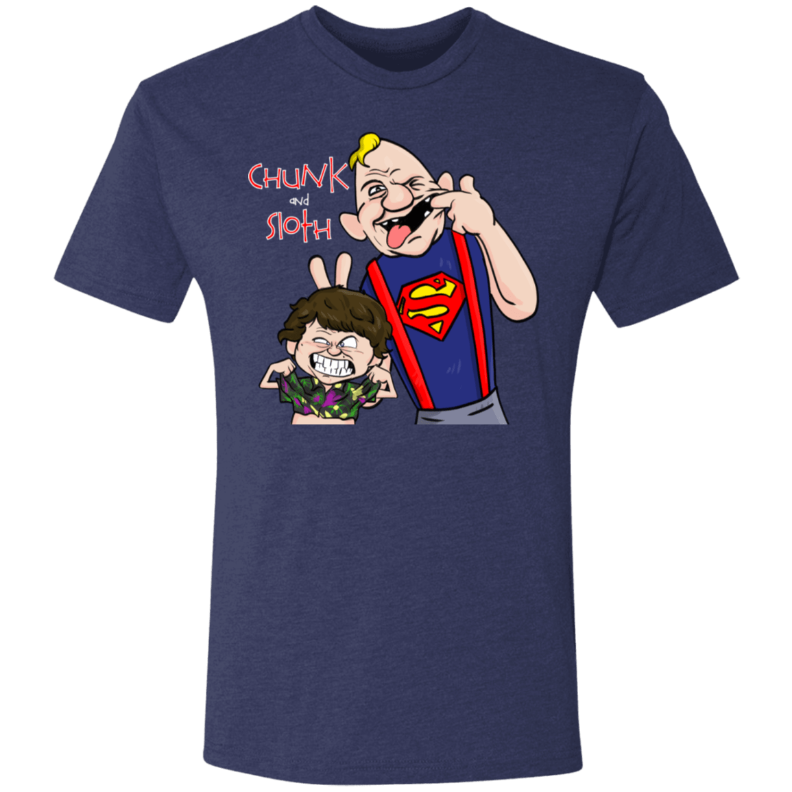 T-Shirts Vintage Navy / S Chunk And Sloth Men's Triblend T-Shirt