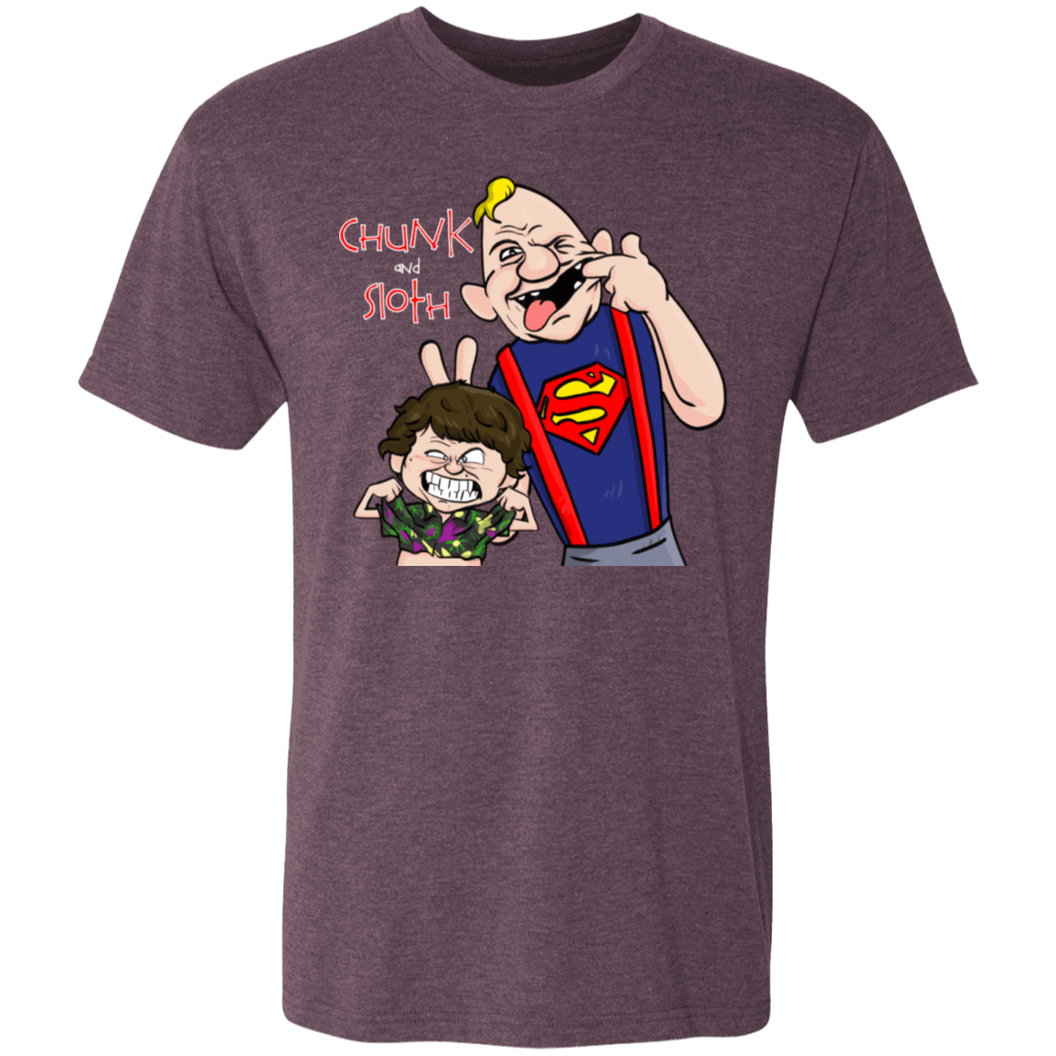 T-Shirts Vintage Purple / S Chunk And Sloth Men's Triblend T-Shirt