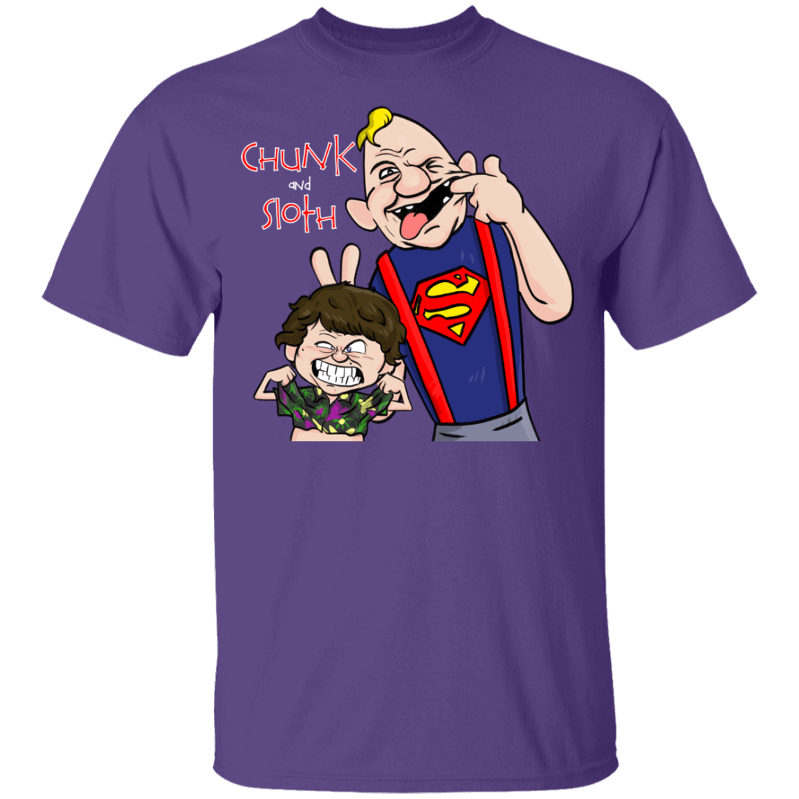 T-Shirts Purple / YXS Chunk And Sloth Youth T-Shirt