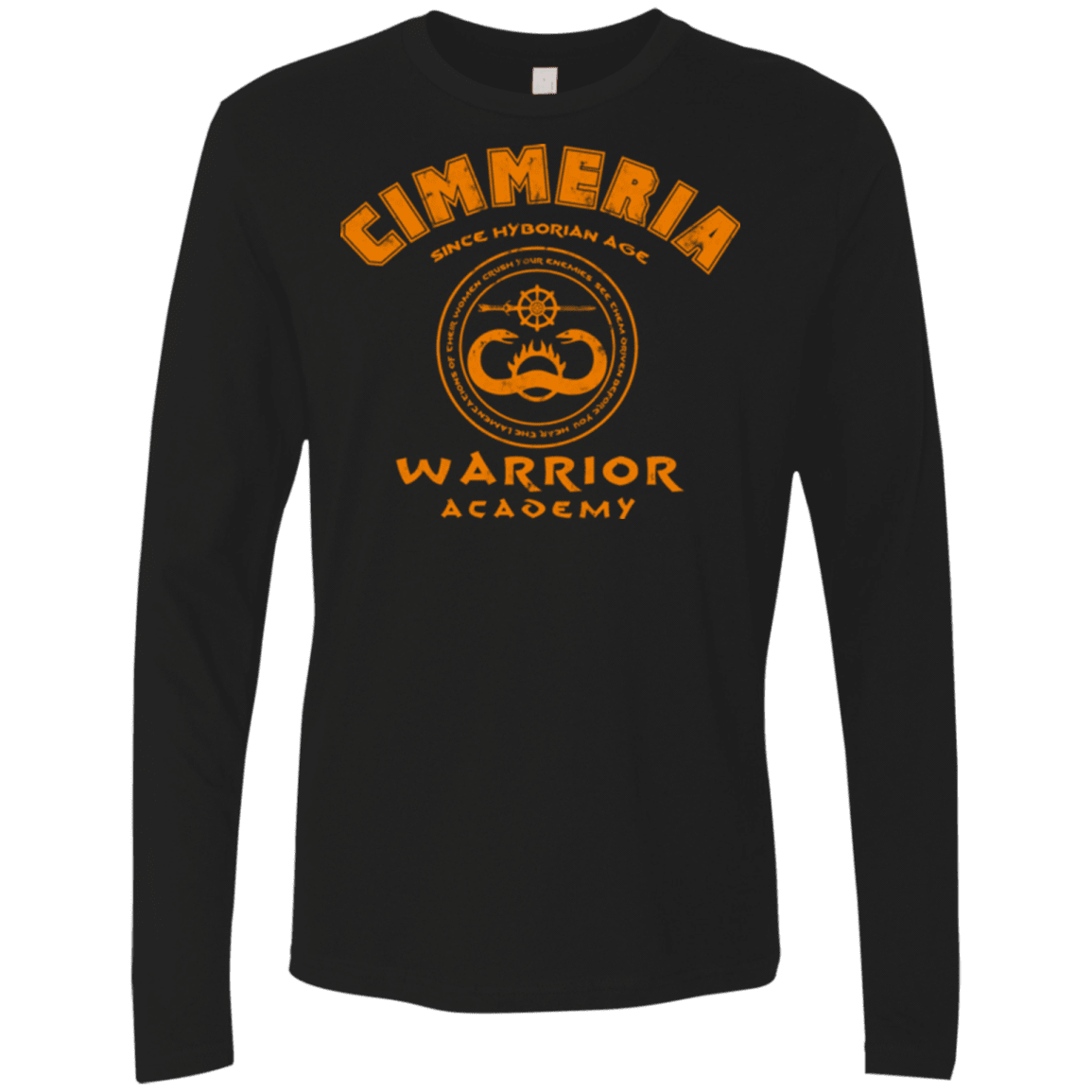 T-Shirts Black / Small Cimmeria Warrior Academy Men's Premium Long Sleeve