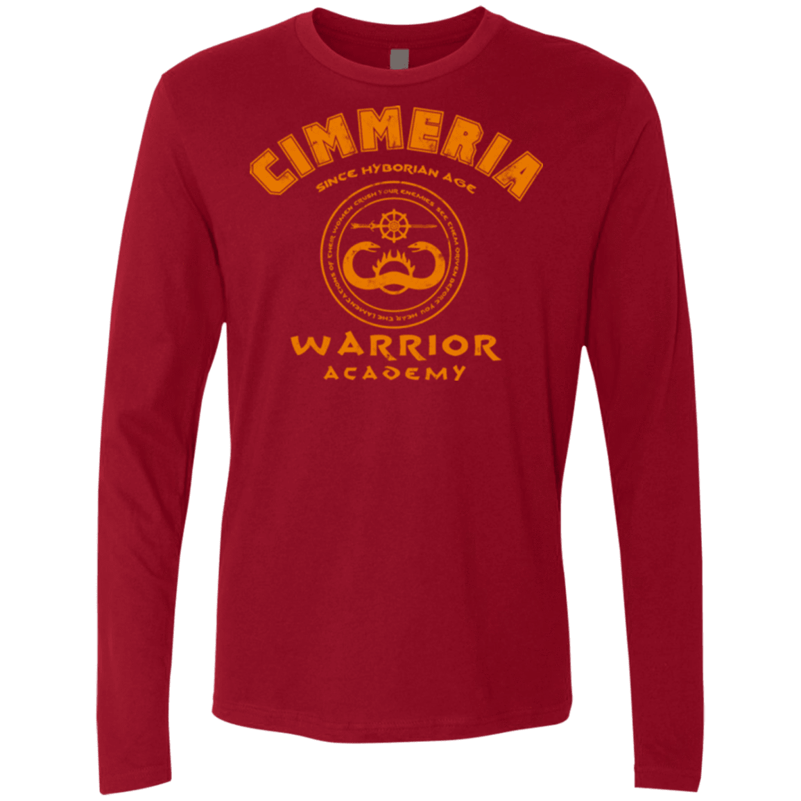 T-Shirts Cardinal / Small Cimmeria Warrior Academy Men's Premium Long Sleeve