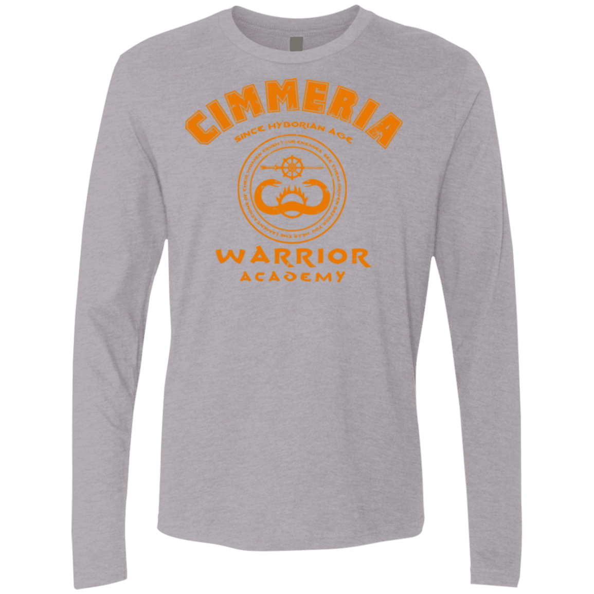 T-Shirts Heather Grey / Small Cimmeria Warrior Academy Men's Premium Long Sleeve