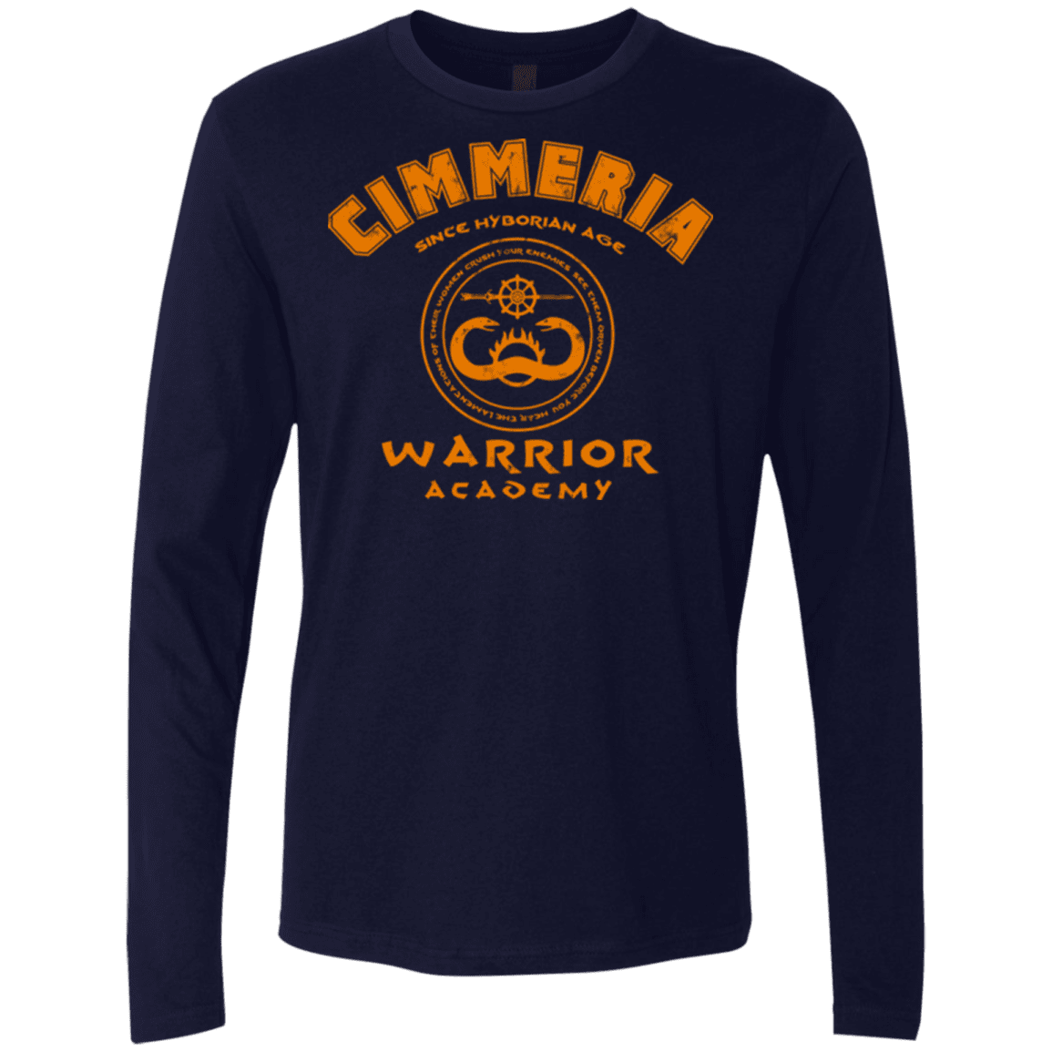 T-Shirts Midnight Navy / Small Cimmeria Warrior Academy Men's Premium Long Sleeve