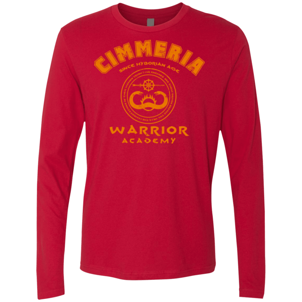T-Shirts Red / Small Cimmeria Warrior Academy Men's Premium Long Sleeve