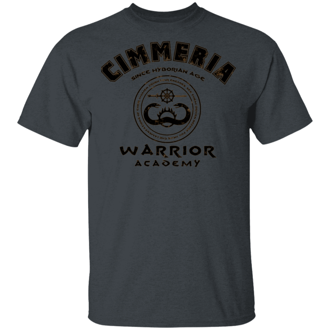 T-Shirts Dark Heather / S Cimmeria Warrior Academy T-Shirt