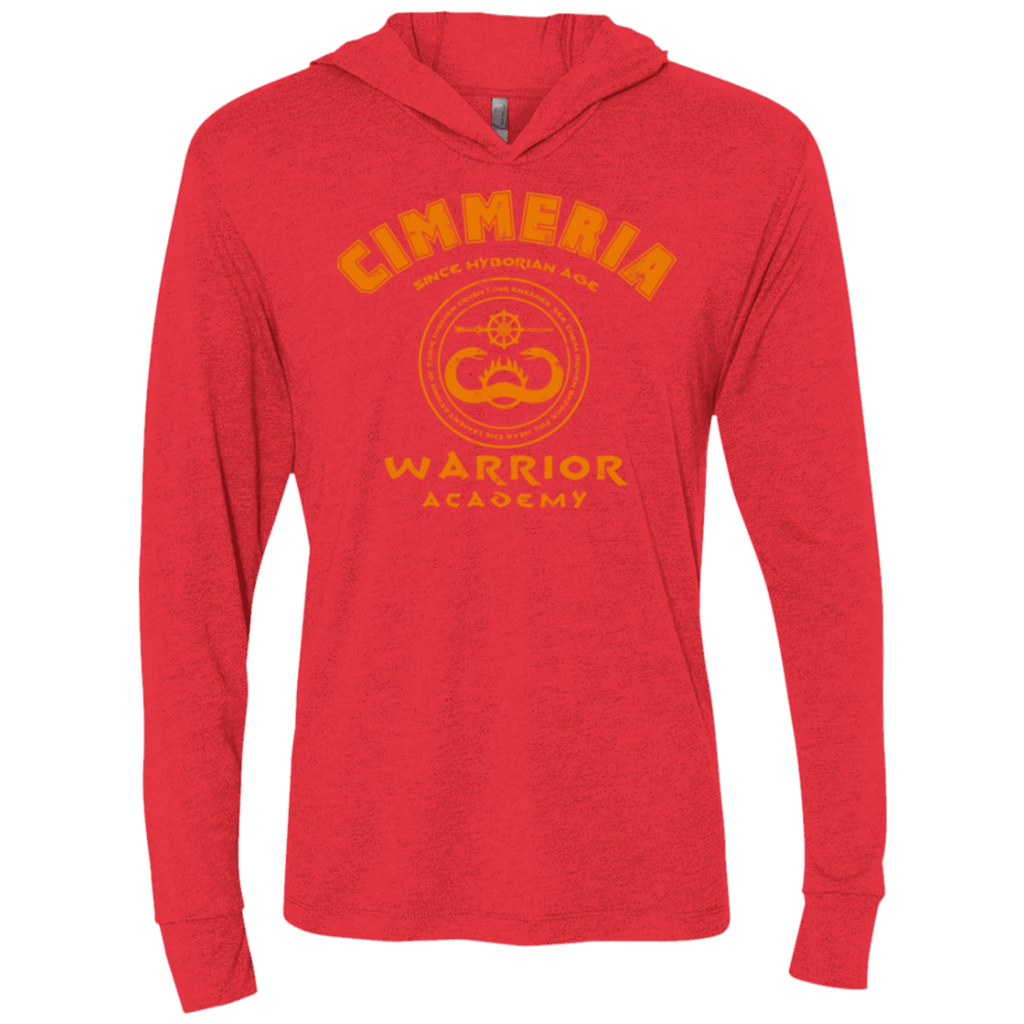 T-Shirts Vintage Red / X-Small Cimmeria Warrior Academy Triblend Long Sleeve Hoodie Tee