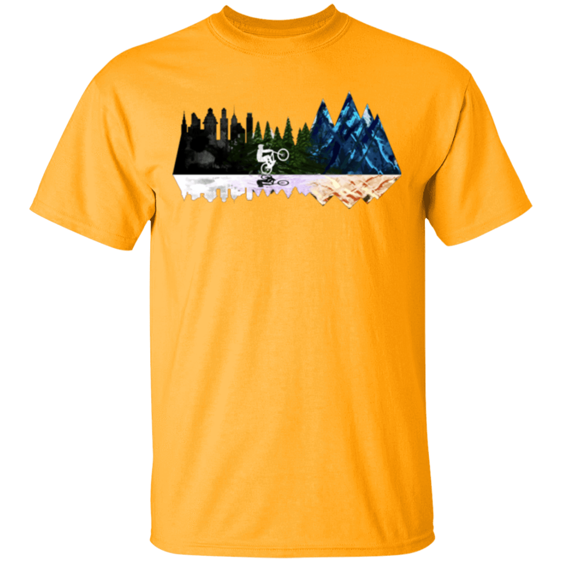 T-Shirts Gold / S City - Forest - Mountain Ride T-Shirt