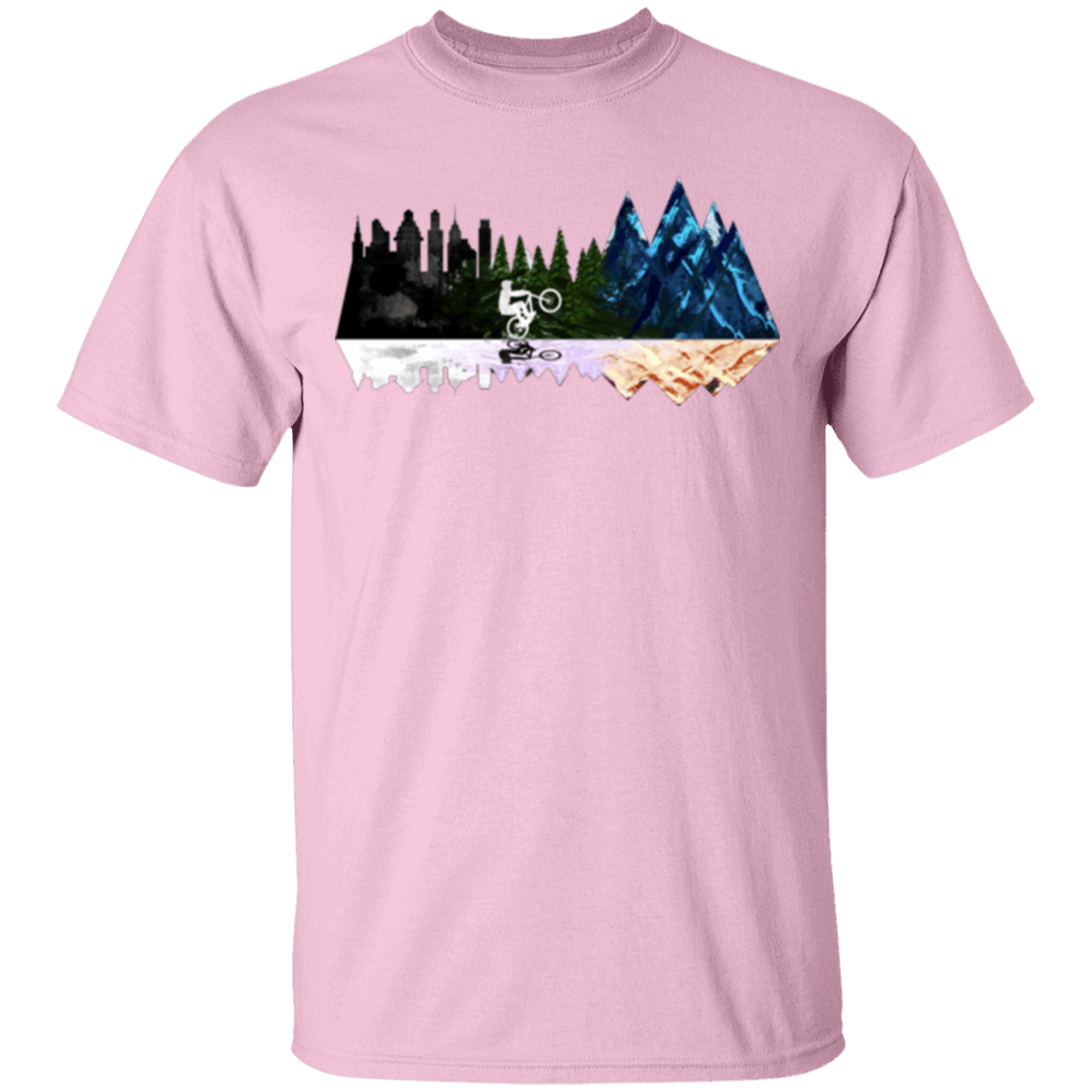 T-Shirts Light Pink / S City - Forest - Mountain Ride T-Shirt