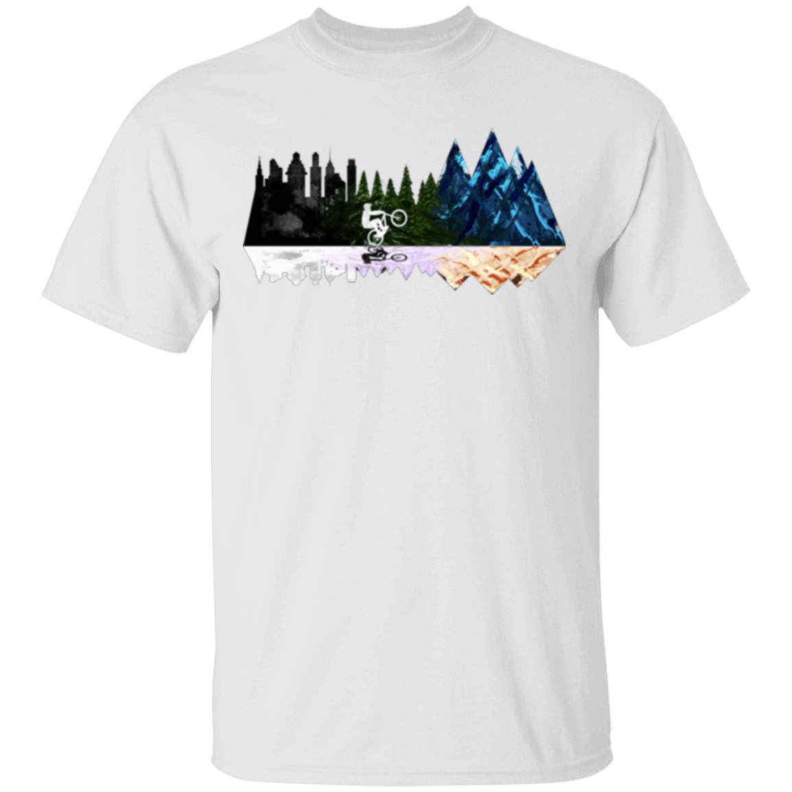 T-Shirts White / S City - Forest - Mountain Ride T-Shirt