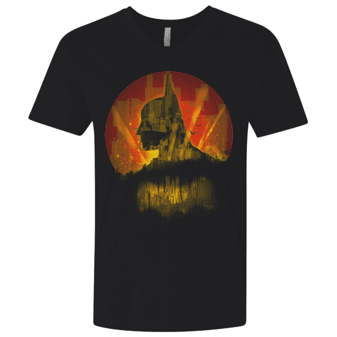 T-Shirts Black / X-Small City Knight Doc Orange Men's Premium V-Neck