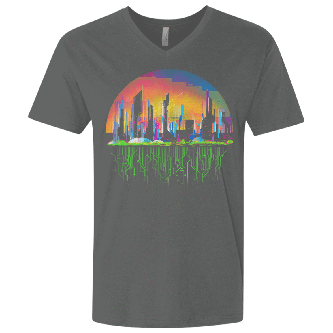 T-Shirts Heavy Metal / X-Small City of Tomorrow Men's Premium V-Neck