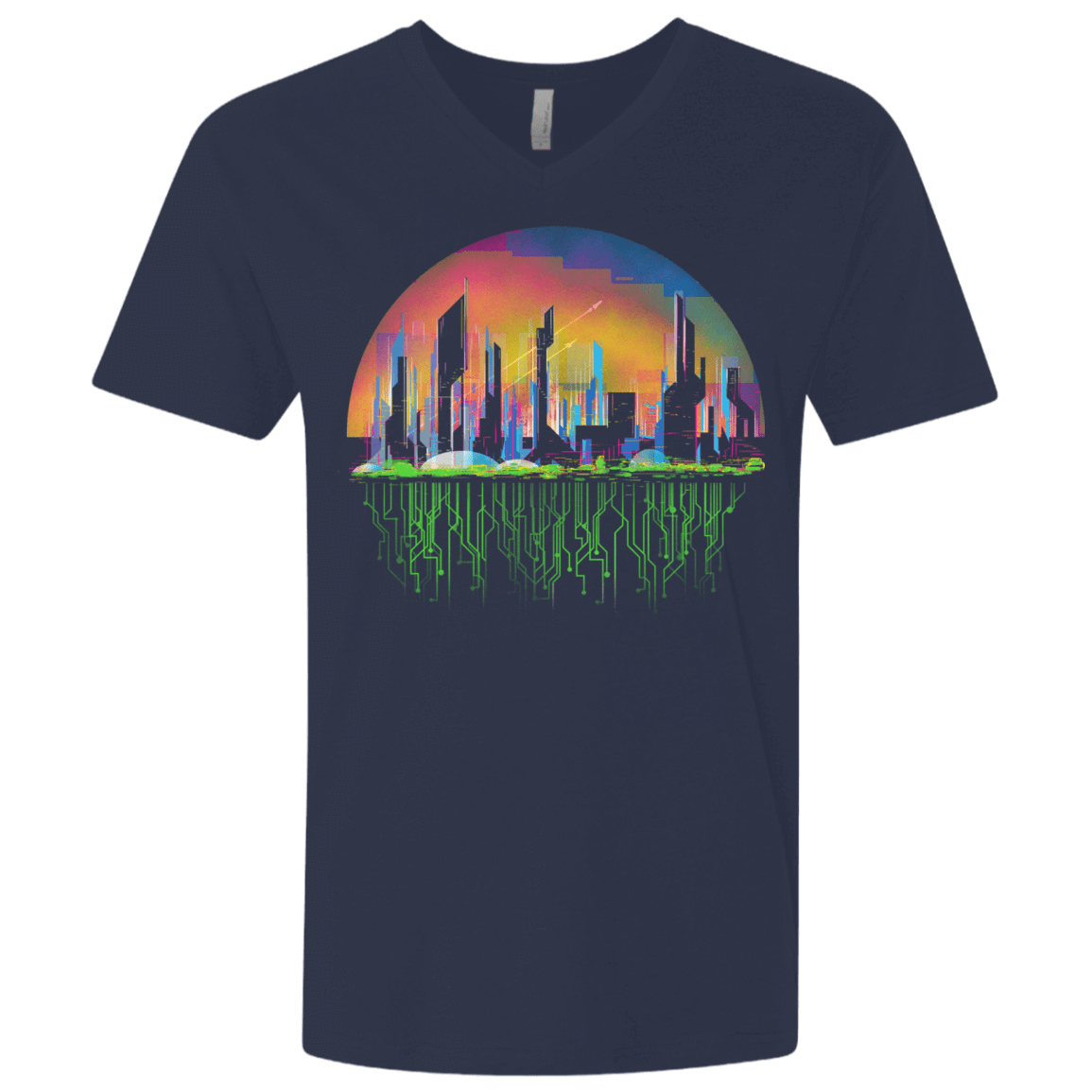 T-Shirts Midnight Navy / X-Small City of Tomorrow Men's Premium V-Neck
