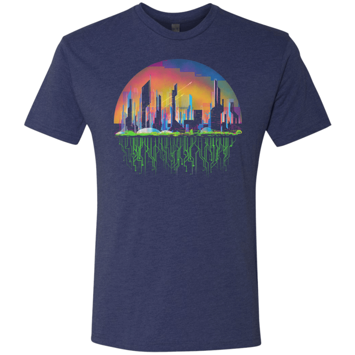 T-Shirts Vintage Navy / S City of Tomorrow Men's Triblend T-Shirt