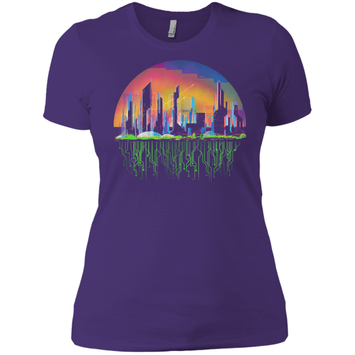 T-Shirts Purple Rush/ / X-Small City of Tomorrow Women's Premium T-Shirt