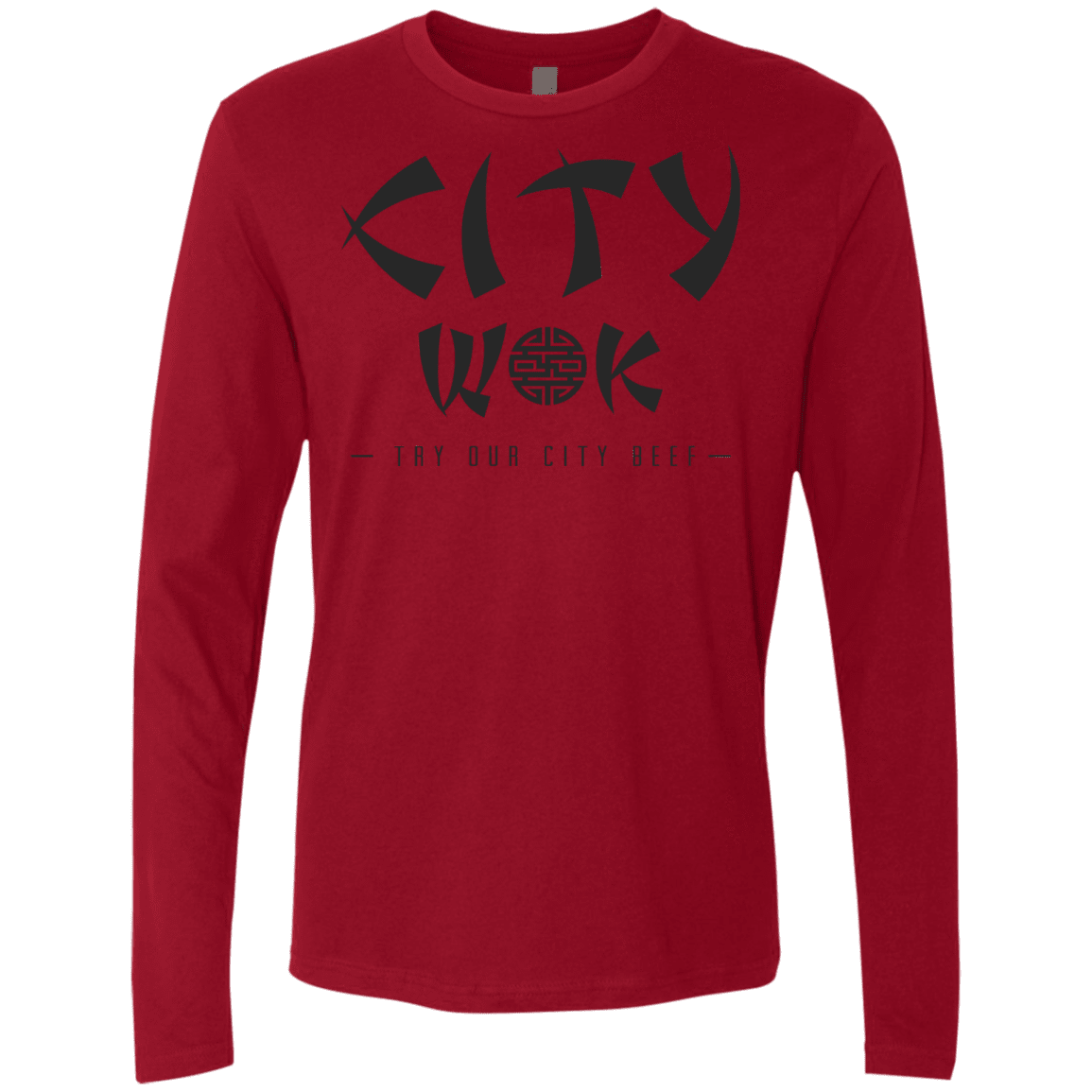 T-Shirts Cardinal / S City Wok Men's Premium Long Sleeve