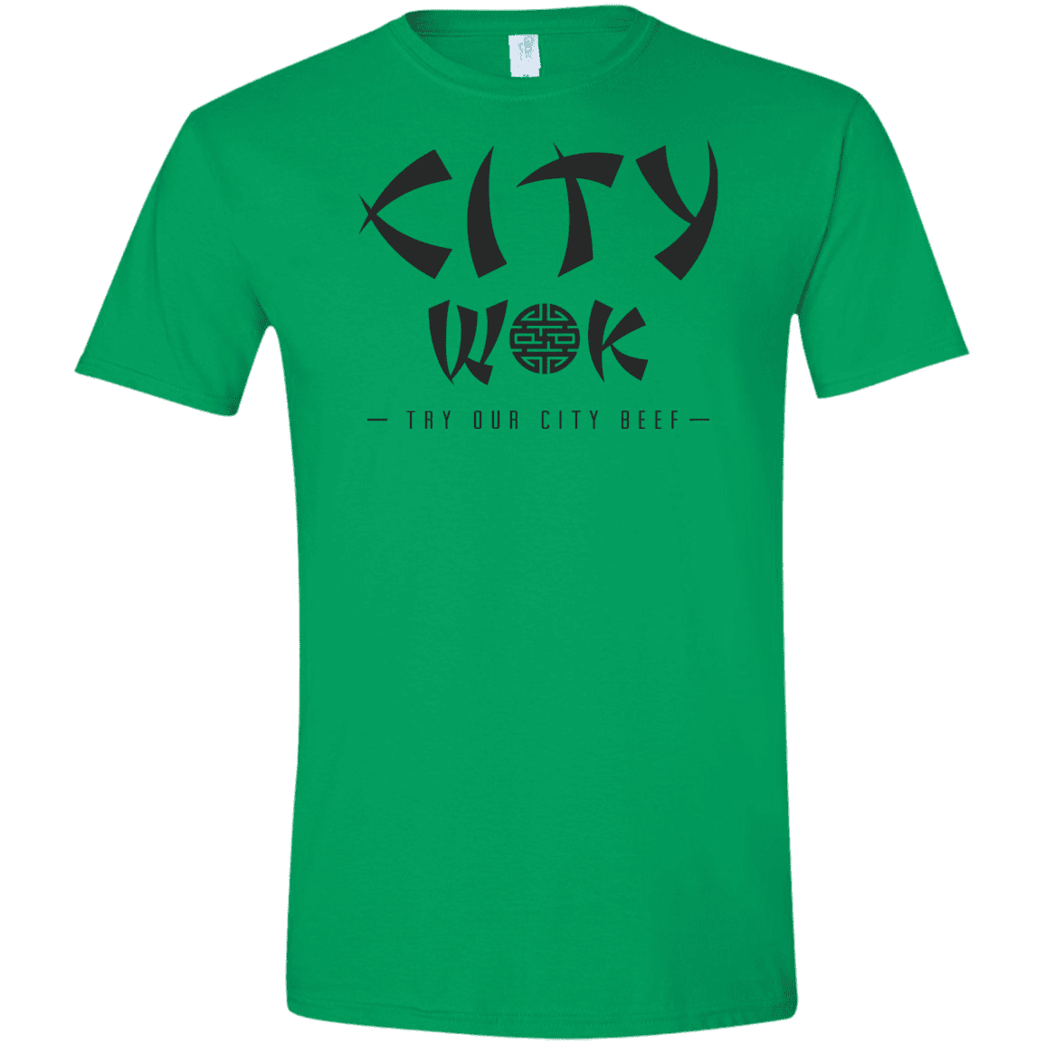 T-Shirts Irish Green / S City Wok Men's Semi-Fitted Softstyle
