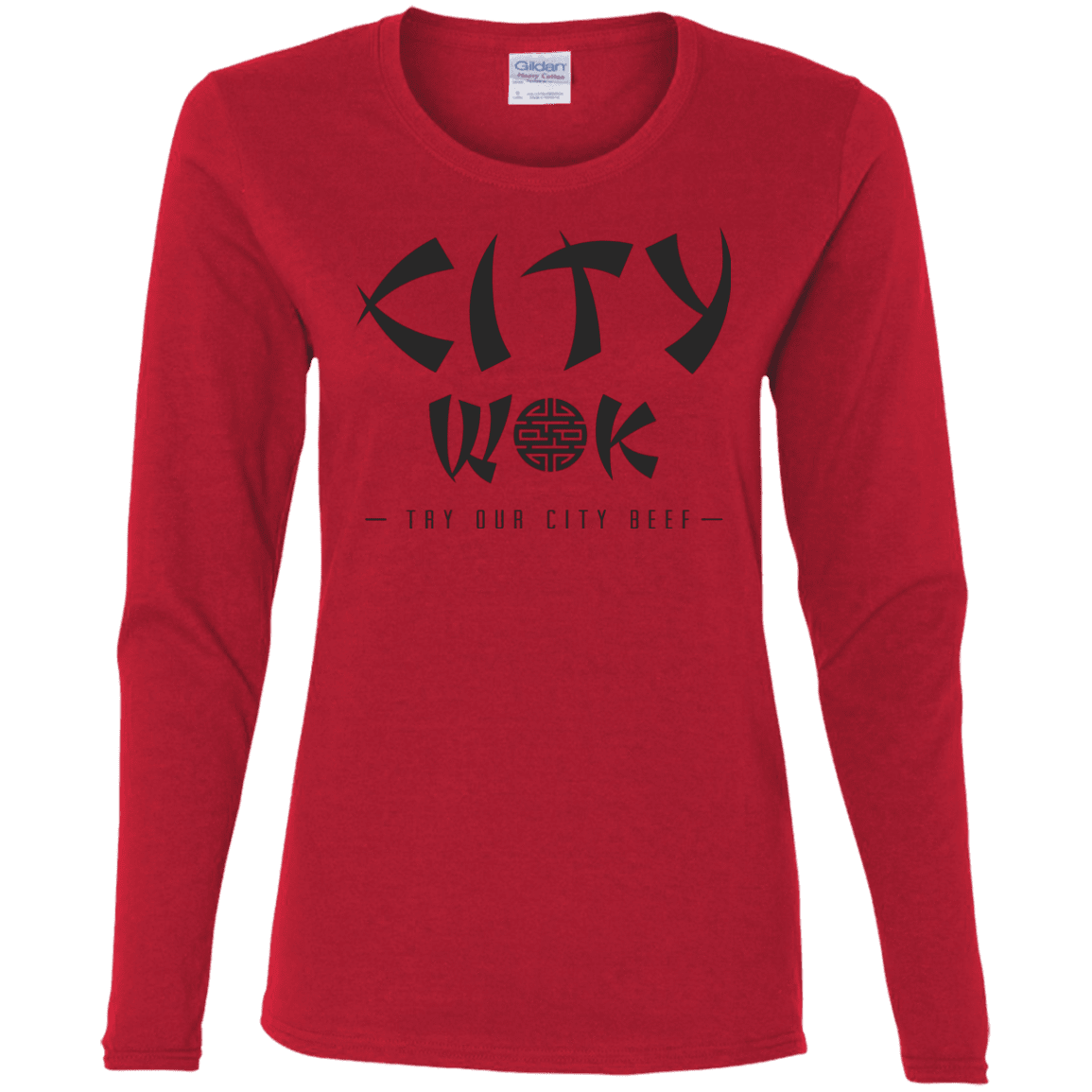 T-Shirts Red / S City Wok Women's Long Sleeve T-Shirt