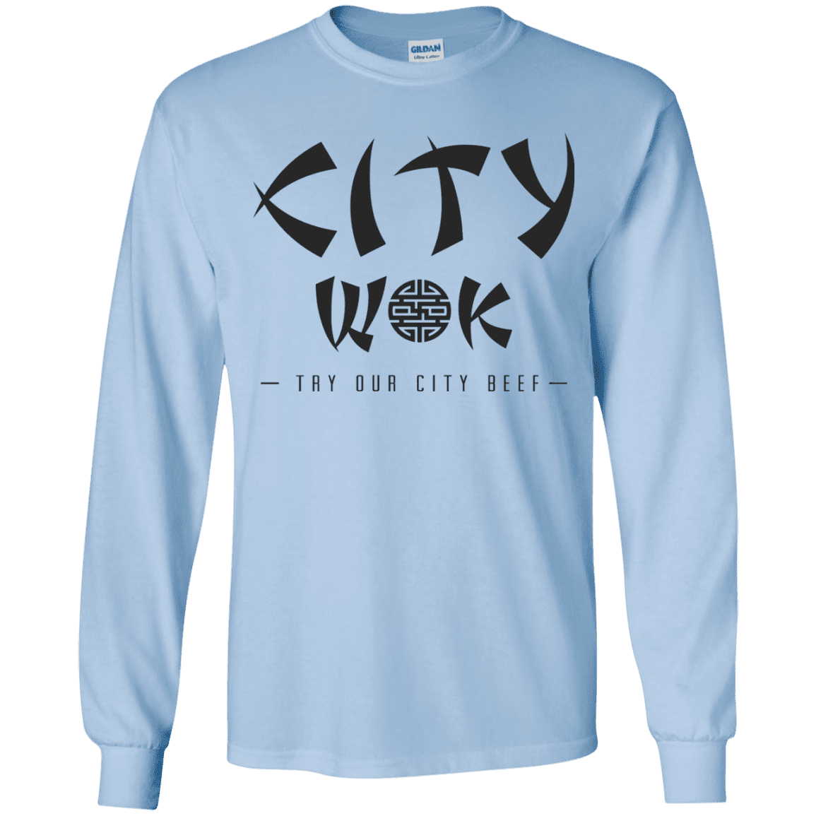 T-Shirts Light Blue / YS City Wok Youth Long Sleeve T-Shirt