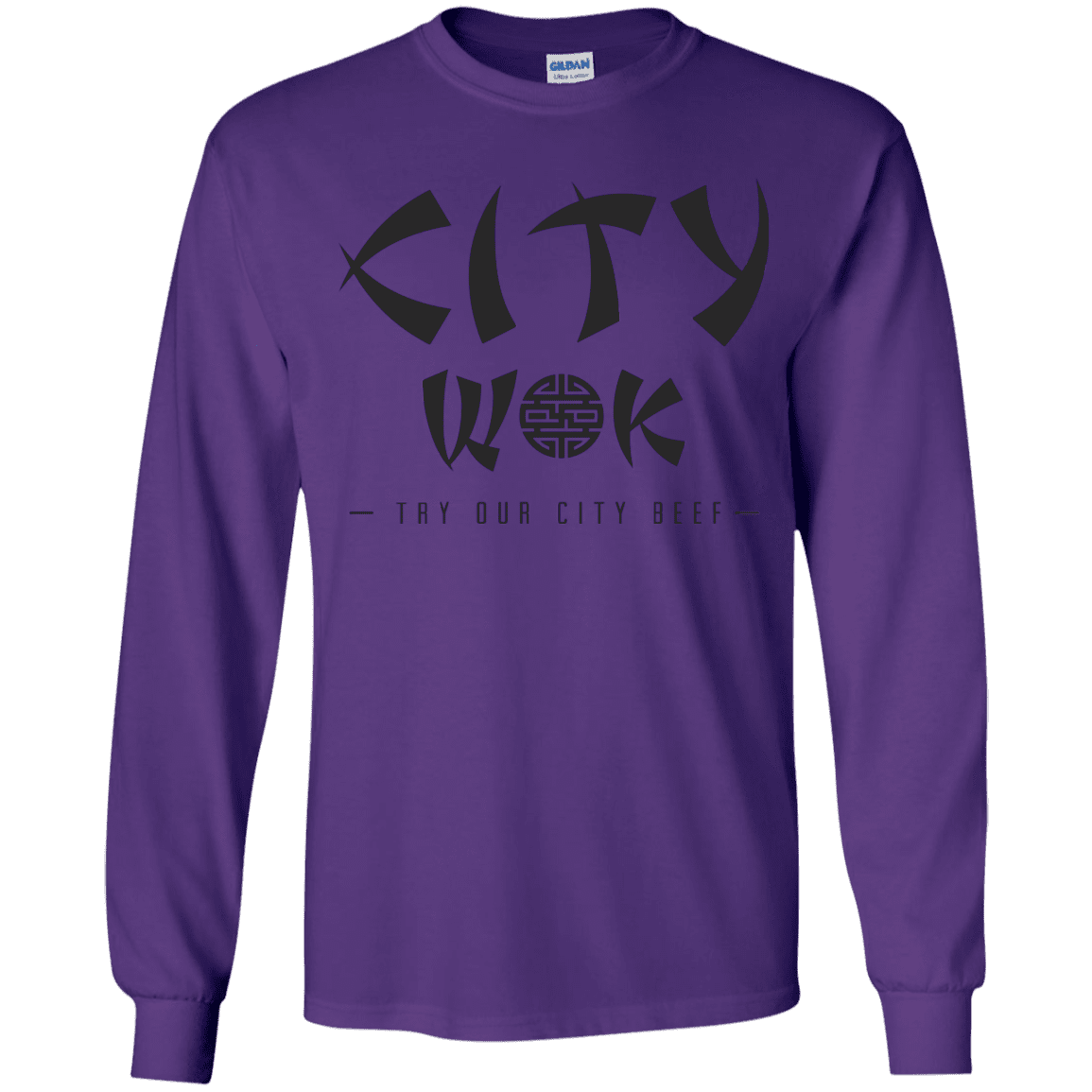 T-Shirts Purple / YS City Wok Youth Long Sleeve T-Shirt