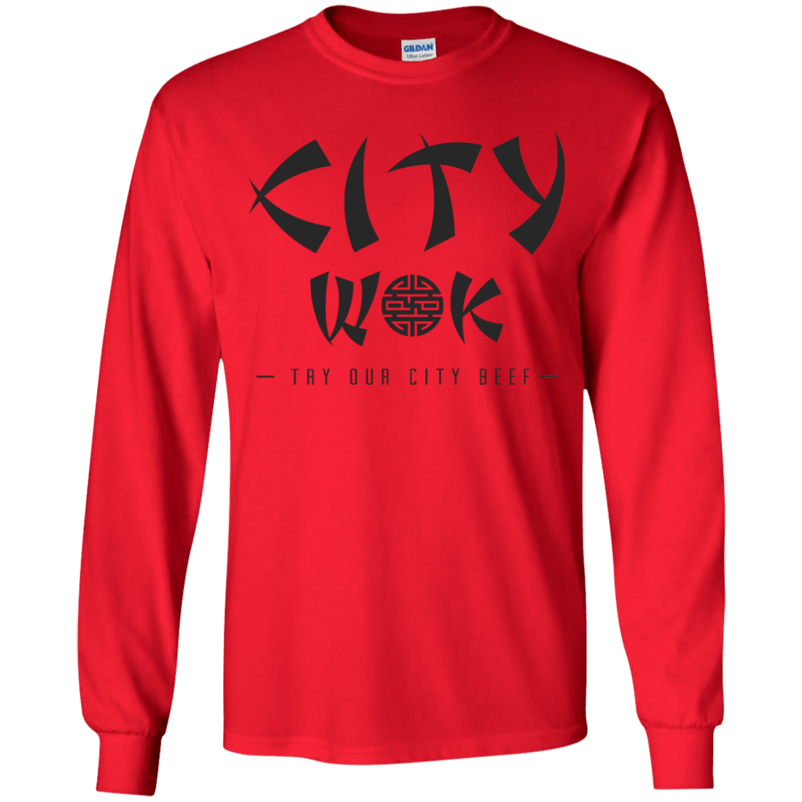 T-Shirts Red / YS City Wok Youth Long Sleeve T-Shirt
