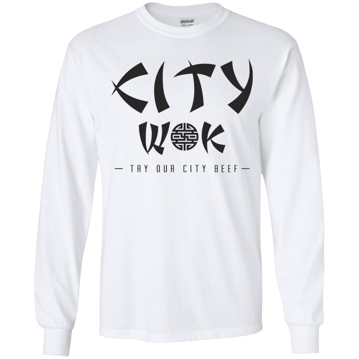 T-Shirts White / YS City Wok Youth Long Sleeve T-Shirt