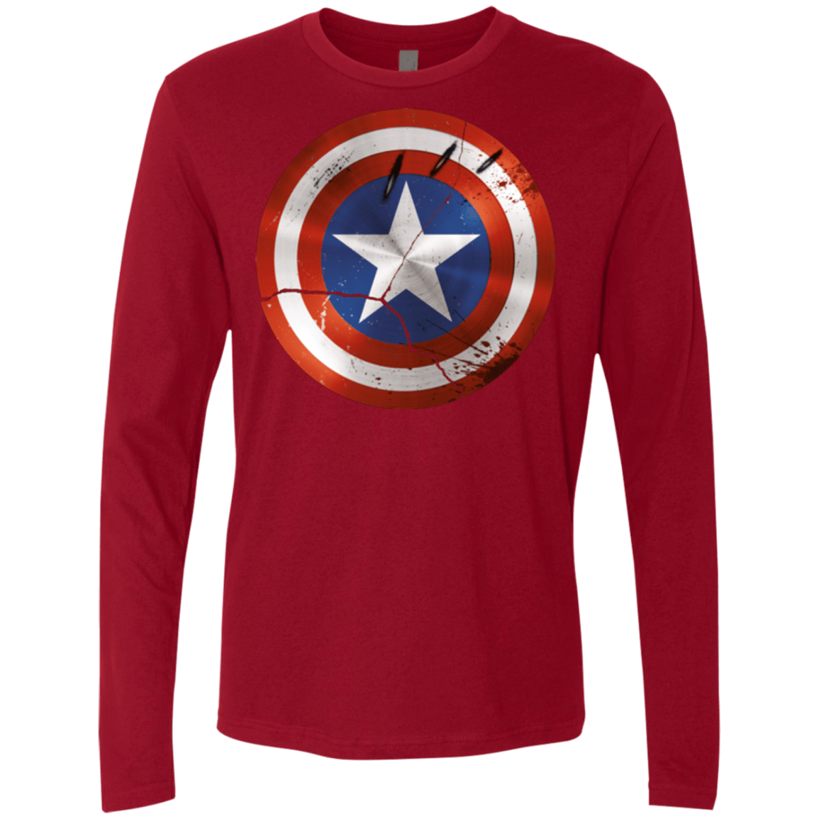T-Shirts Cardinal / S Civil War Men's Premium Long Sleeve