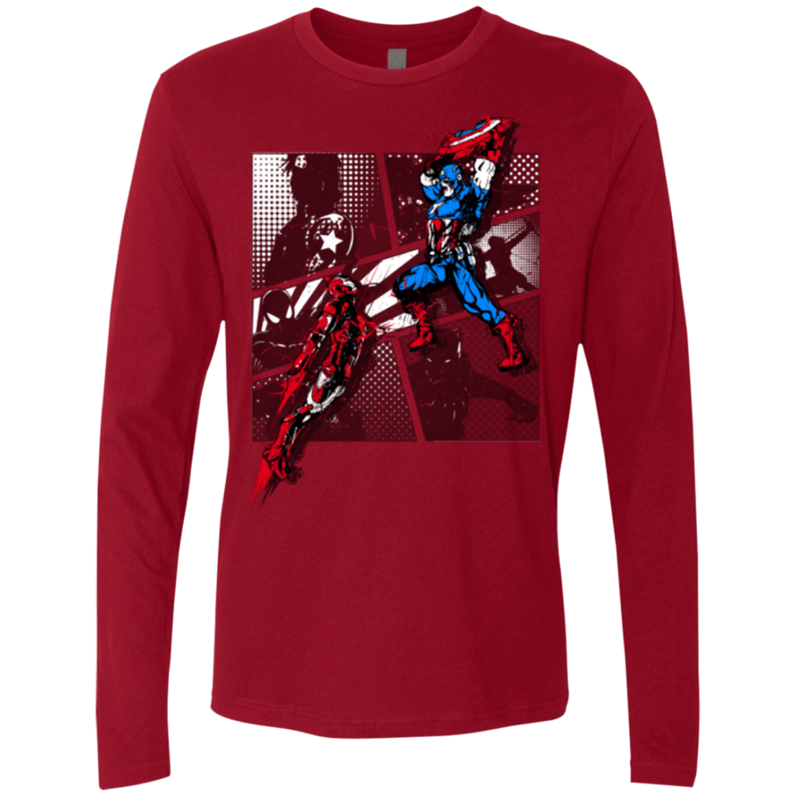 T-Shirts Cardinal / Small CIVIL WAR Men's Premium Long Sleeve