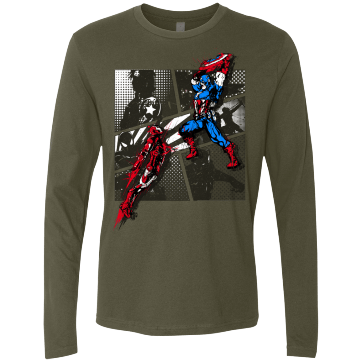 T-Shirts Military Green / Small CIVIL WAR Men's Premium Long Sleeve