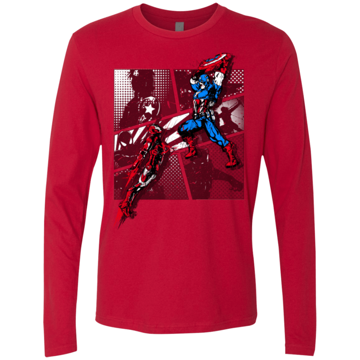 T-Shirts Red / Small CIVIL WAR Men's Premium Long Sleeve