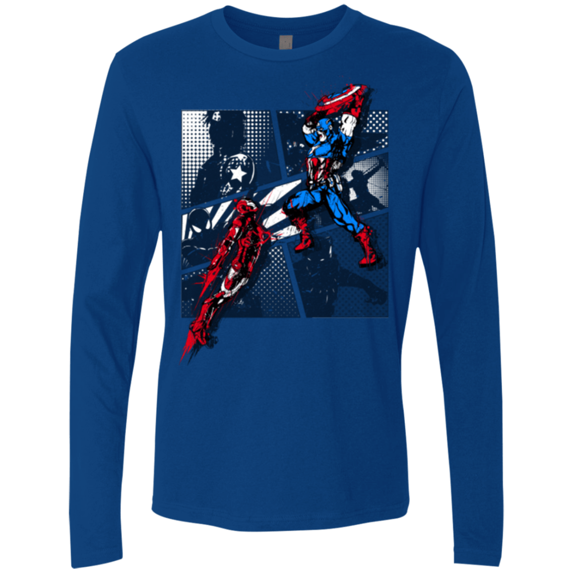 T-Shirts Royal / Small CIVIL WAR Men's Premium Long Sleeve