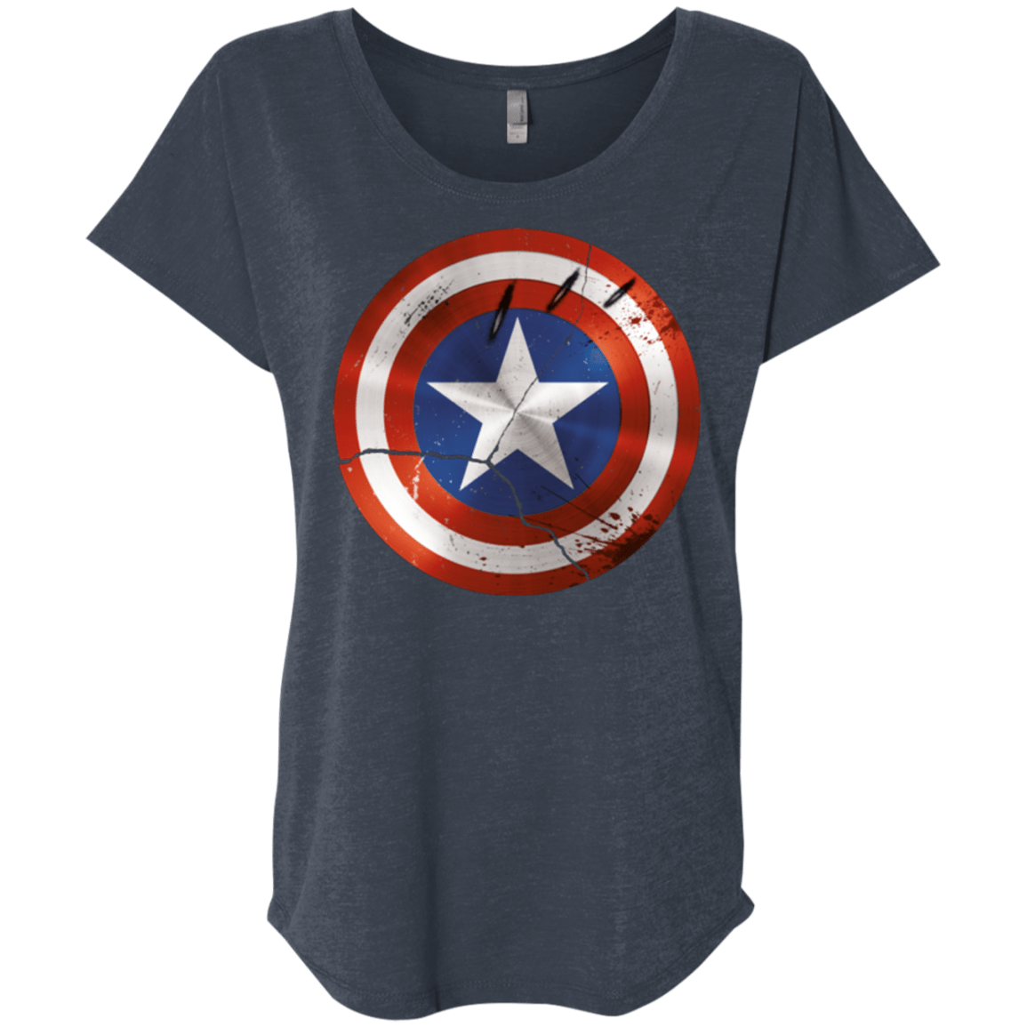 T-Shirts Vintage Navy / X-Small Civil War Triblend Dolman Sleeve