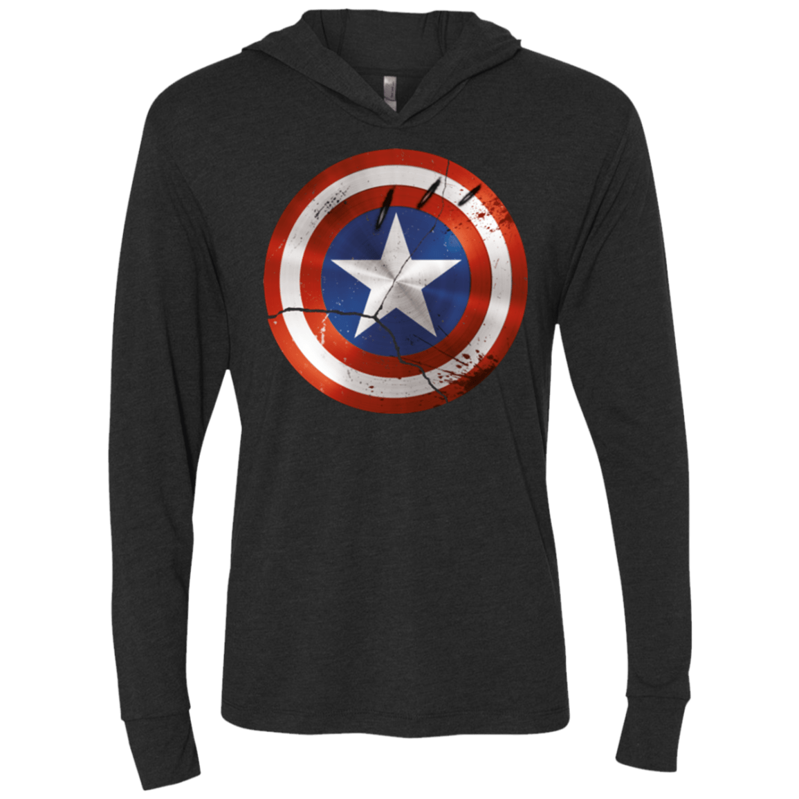 T-Shirts Vintage Black / X-Small Civil War Triblend Long Sleeve Hoodie Tee