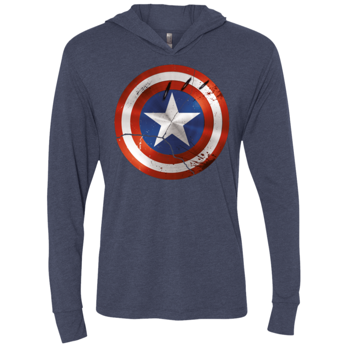 T-Shirts Vintage Navy / X-Small Civil War Triblend Long Sleeve Hoodie Tee